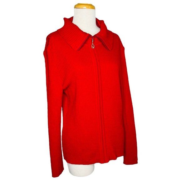 St. John Sport by Marie Gray Zip Up Sweater Size M - Picture 5 of 11